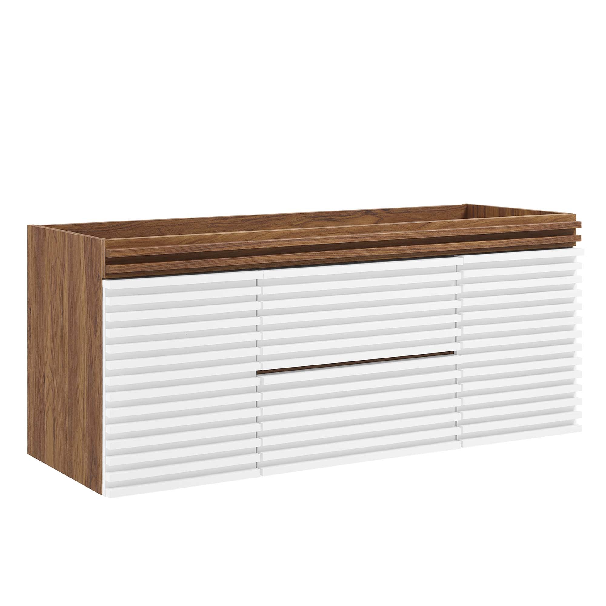 Render 48" Wall-Mount Bathroom Cabinet Basin Not Included - EEI-5866-WHI-WAL