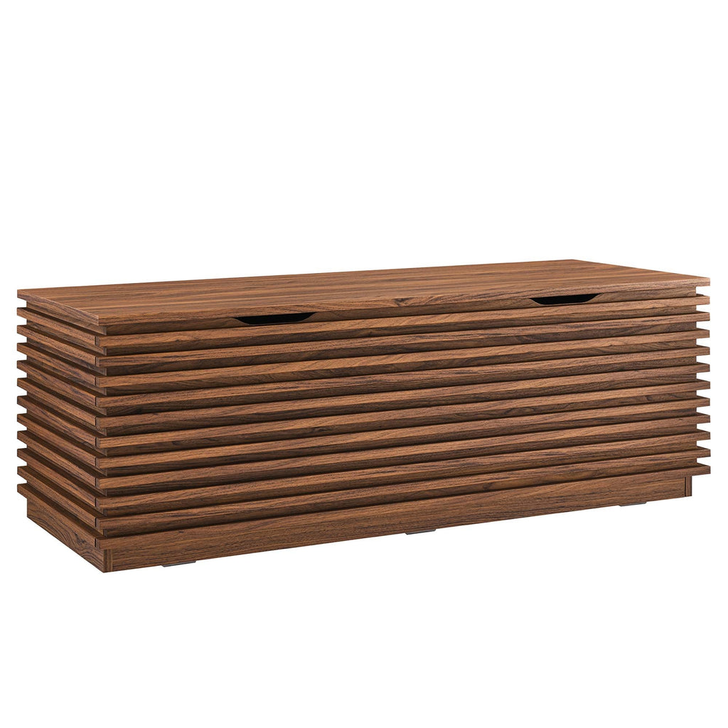 Render Fluted 3-in-1 Hall Tree With Storage Bench and Coat Rack