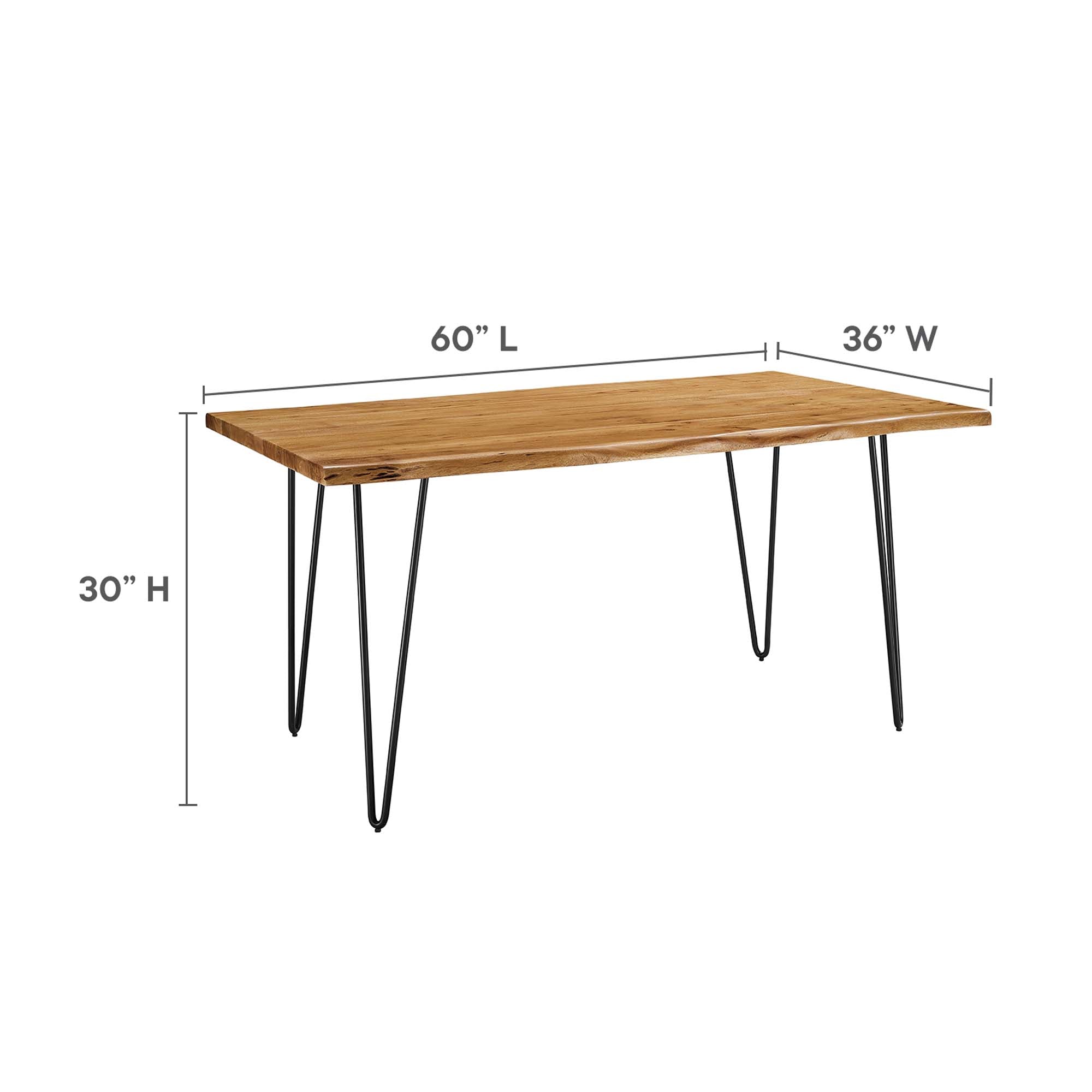 Ardor 96" Live Edge Acacia Wood Dining Table