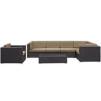 Corona 7 Piece Outdoor Patio Sectional Set