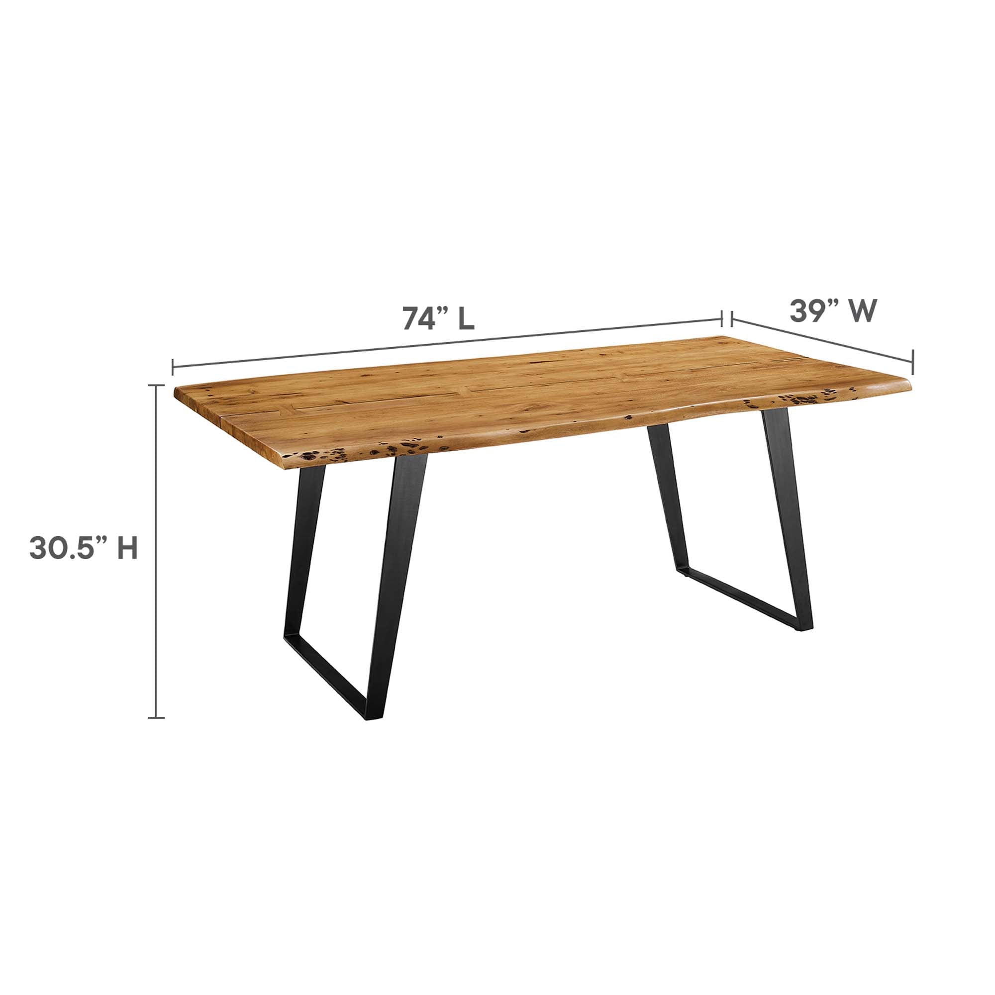 Viggo 96" Live Edge Acacia Wood Dining Table