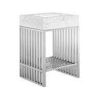 Gridiron Bathroom Vanity Basin Included - EEI-6103-WHI-SLV