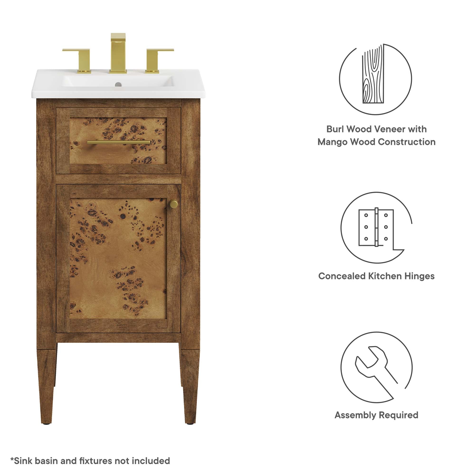 Elysian Bathroom Cabinet Basin Not Included