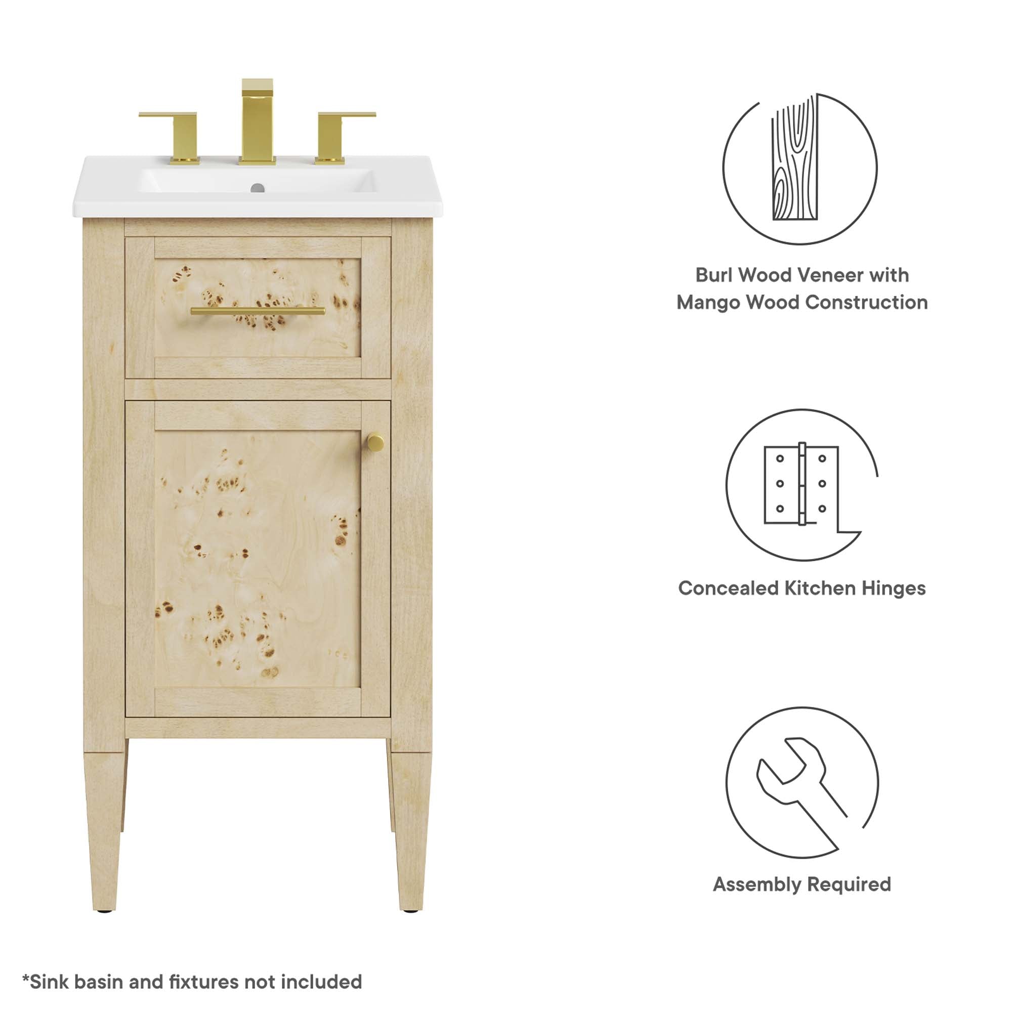 Elysian Bathroom Cabinet Basin Not Included