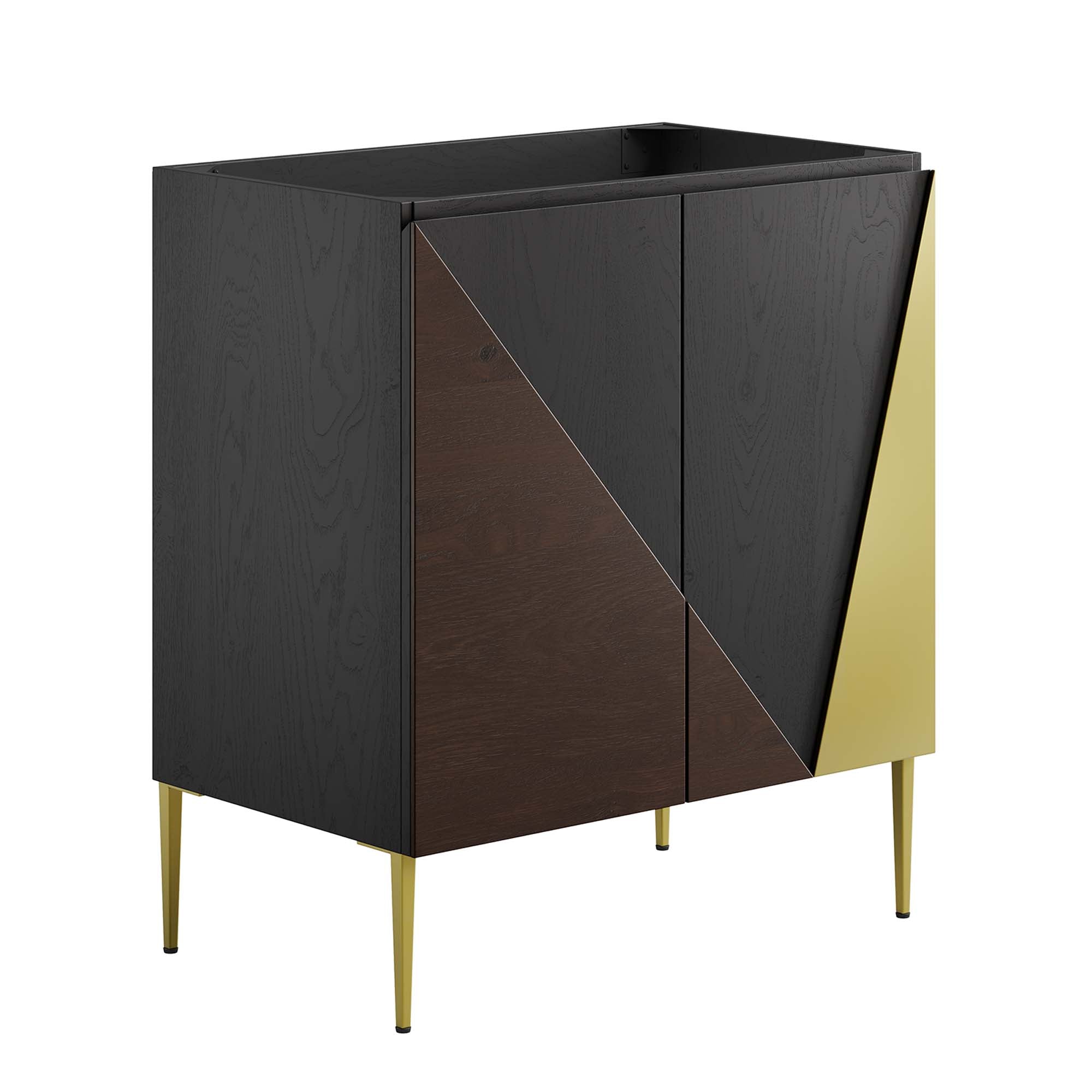Alchemist Bathroom Cabinet Basin Not Included - EEI-6143-BLK-GLD