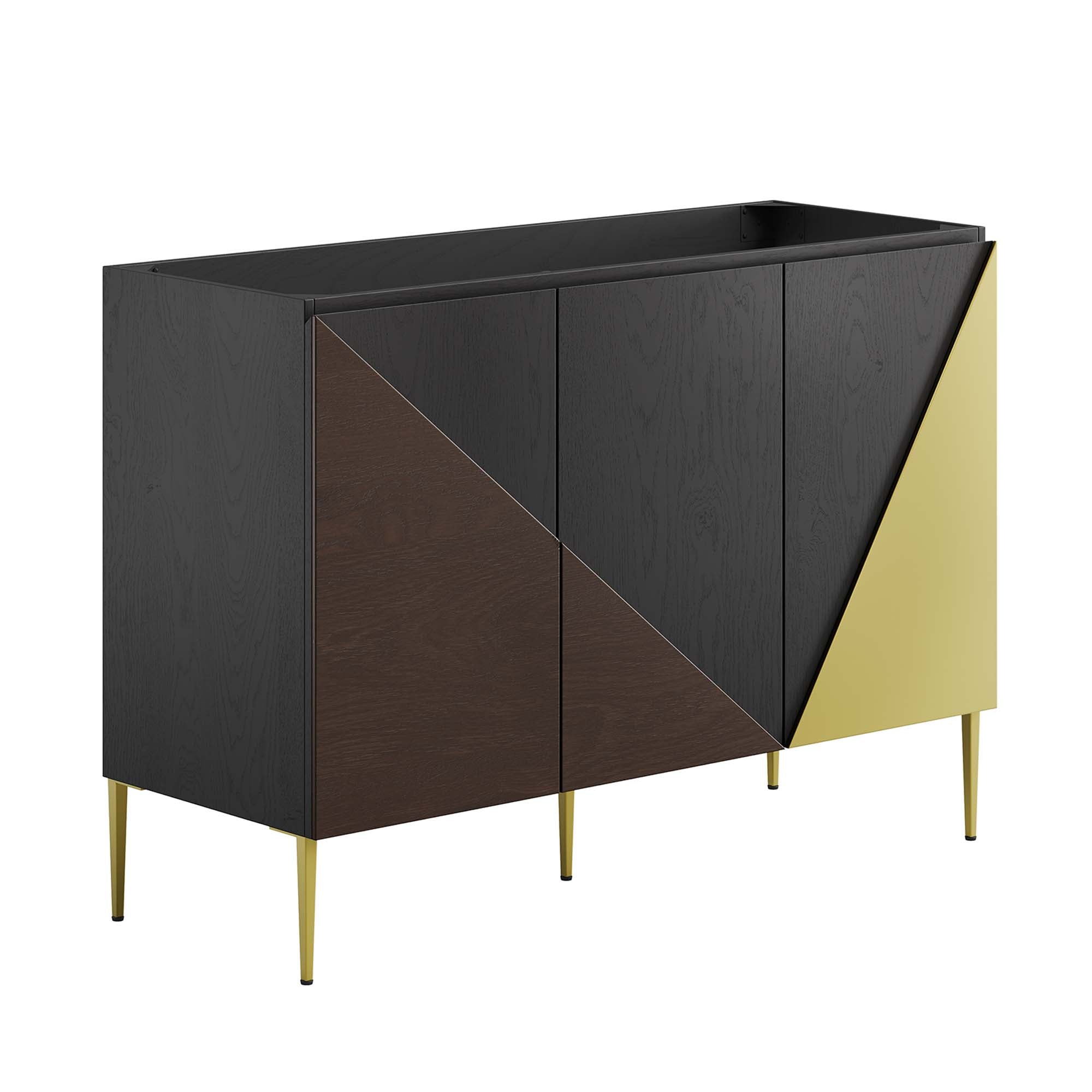 Alchemist Bathroom Cabinet Basin Not Included - EEI-6145-BLK-GLD