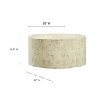 Cosmos 35" Round Burl Wood Coffee Table