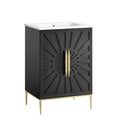 Awaken Bathroom Vanity Basin Included - EEI-6289-WHI-BLK