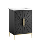 Awaken Bathroom Vanity Basin Included - EEI-6289-WHI-BLK