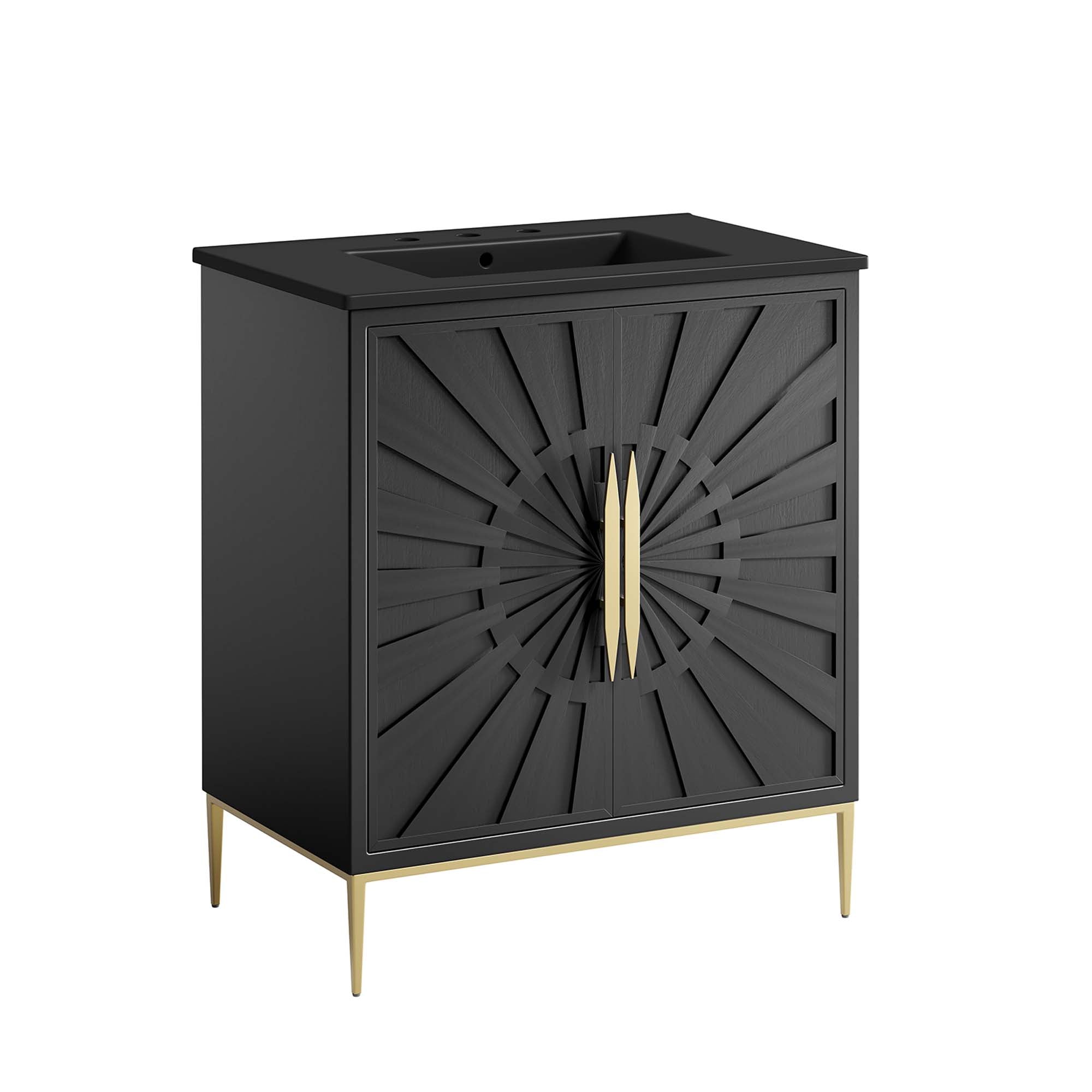 Awaken Bathroom Vanity Basin Included - EEI-6295-BLK-BLK