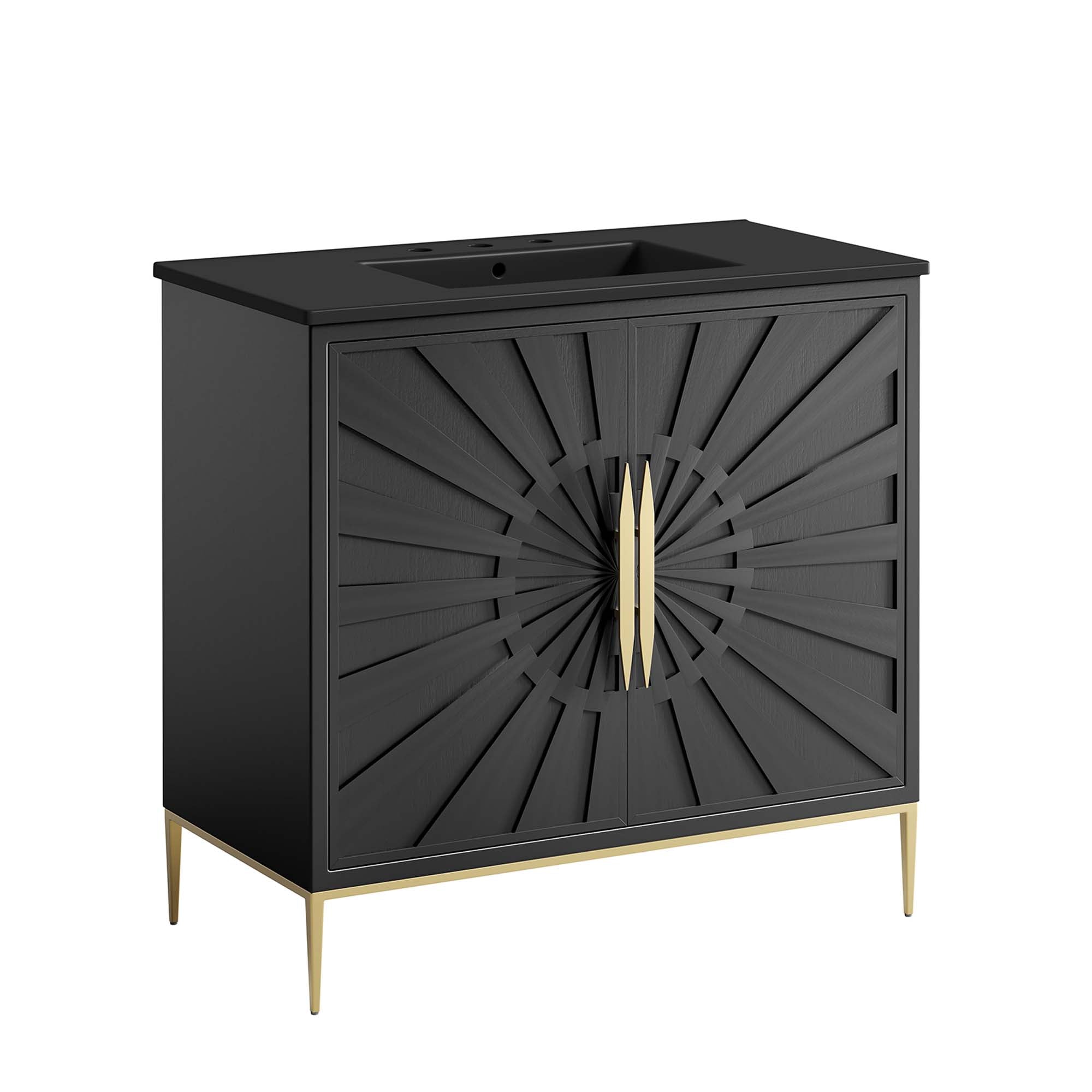 Awaken Bathroom Vanity Basin Included - EEI-6299-BLK-BLK