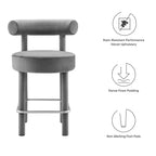 Toulouse Performance Velvet Counter Stool