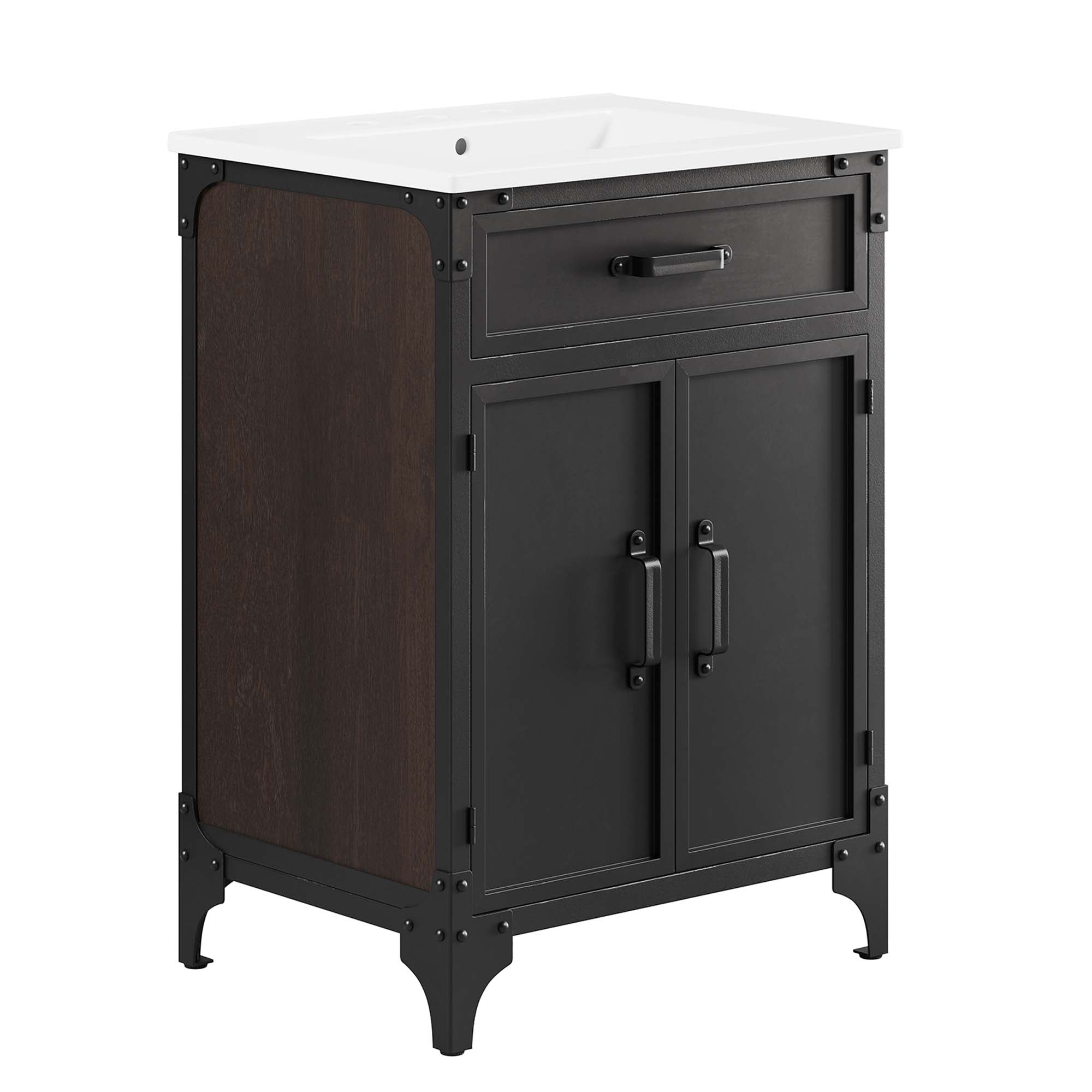 Steamforge Bathroom Vanity Basin Included - EEI-6413-WHI-BLK