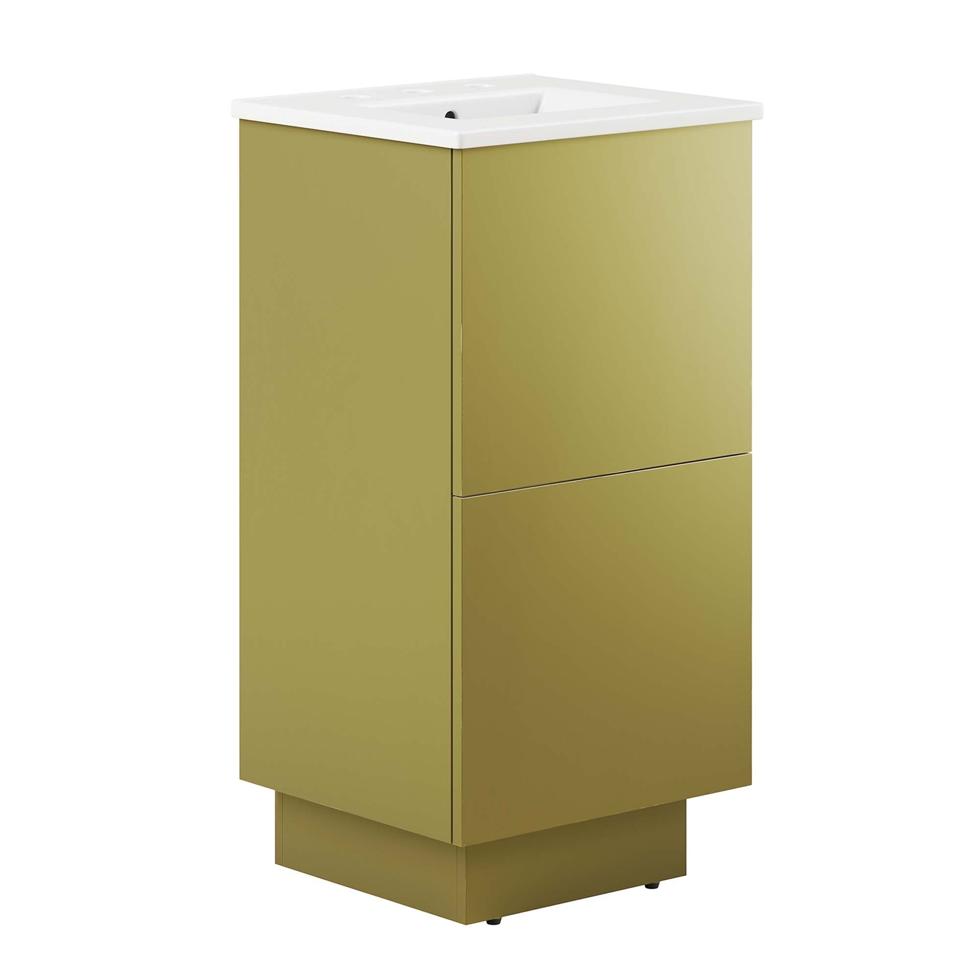 Quantum Bathroom Vanity Basin Included - EEI-6423-WHI-GLD