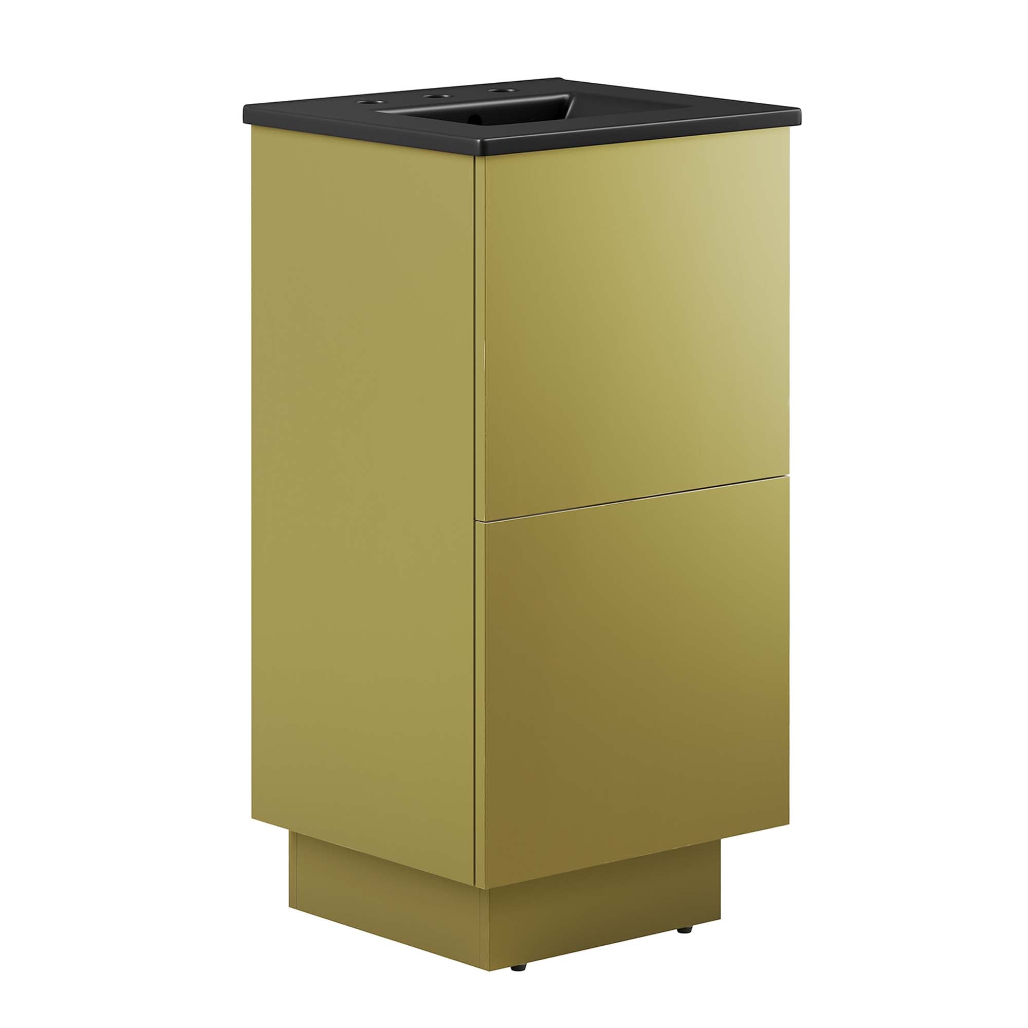 Quantum Bathroom Vanity Basin Included - EEI-6424-BLK-GLD
