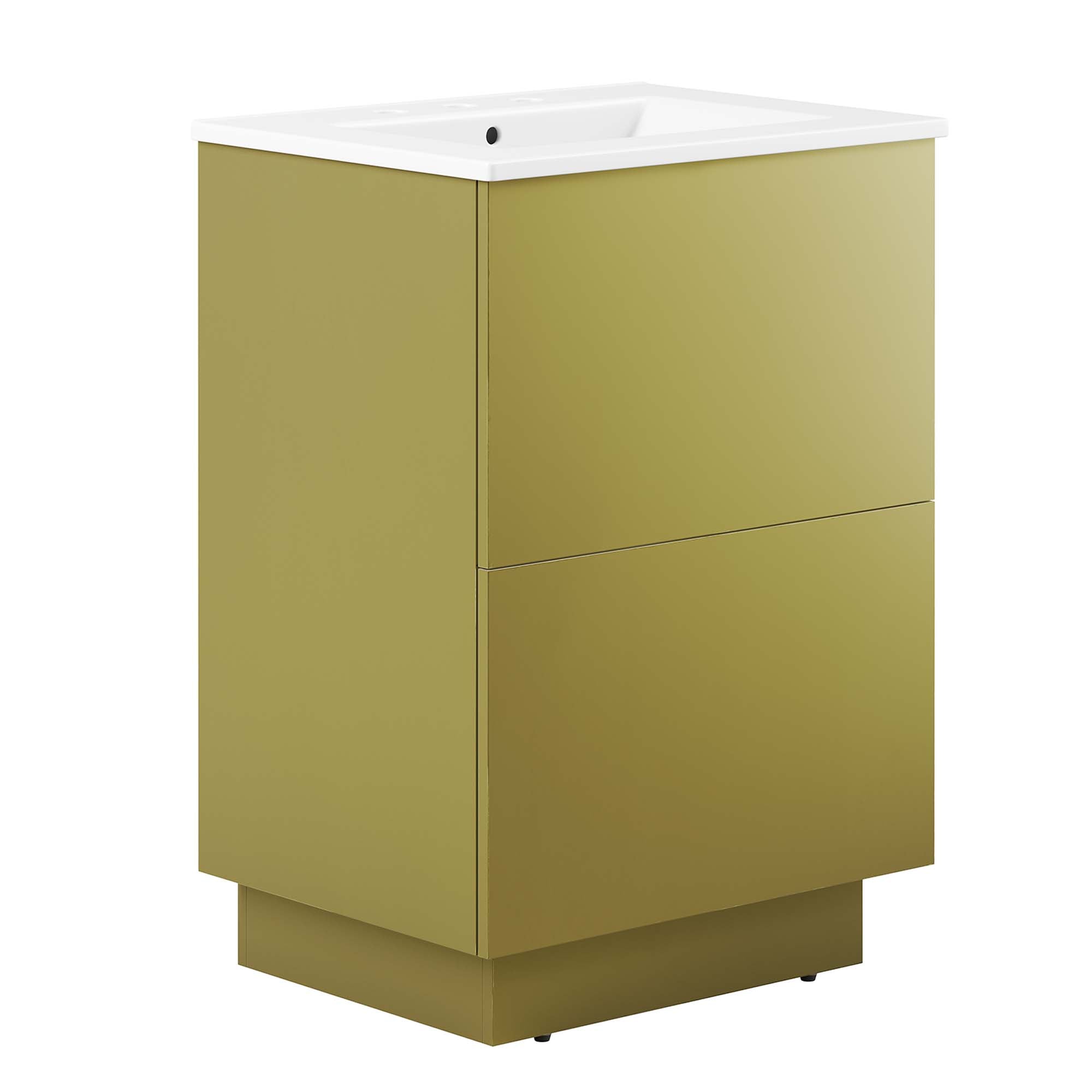 Quantum Bathroom Vanity Basin Included - EEI-6425-WHI-GLD