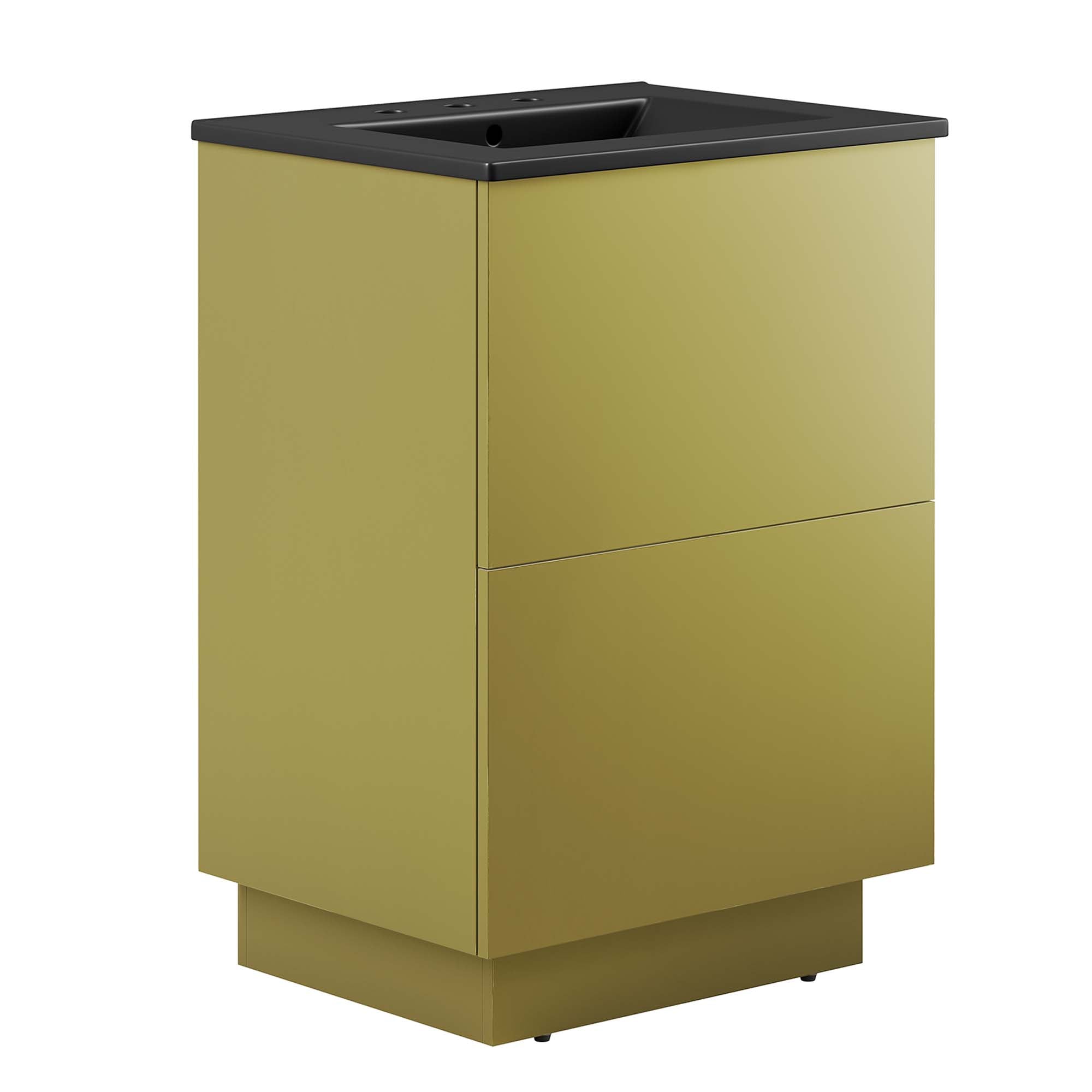 Quantum Bathroom Vanity Basin Included - EEI-6426-BLK-GLD