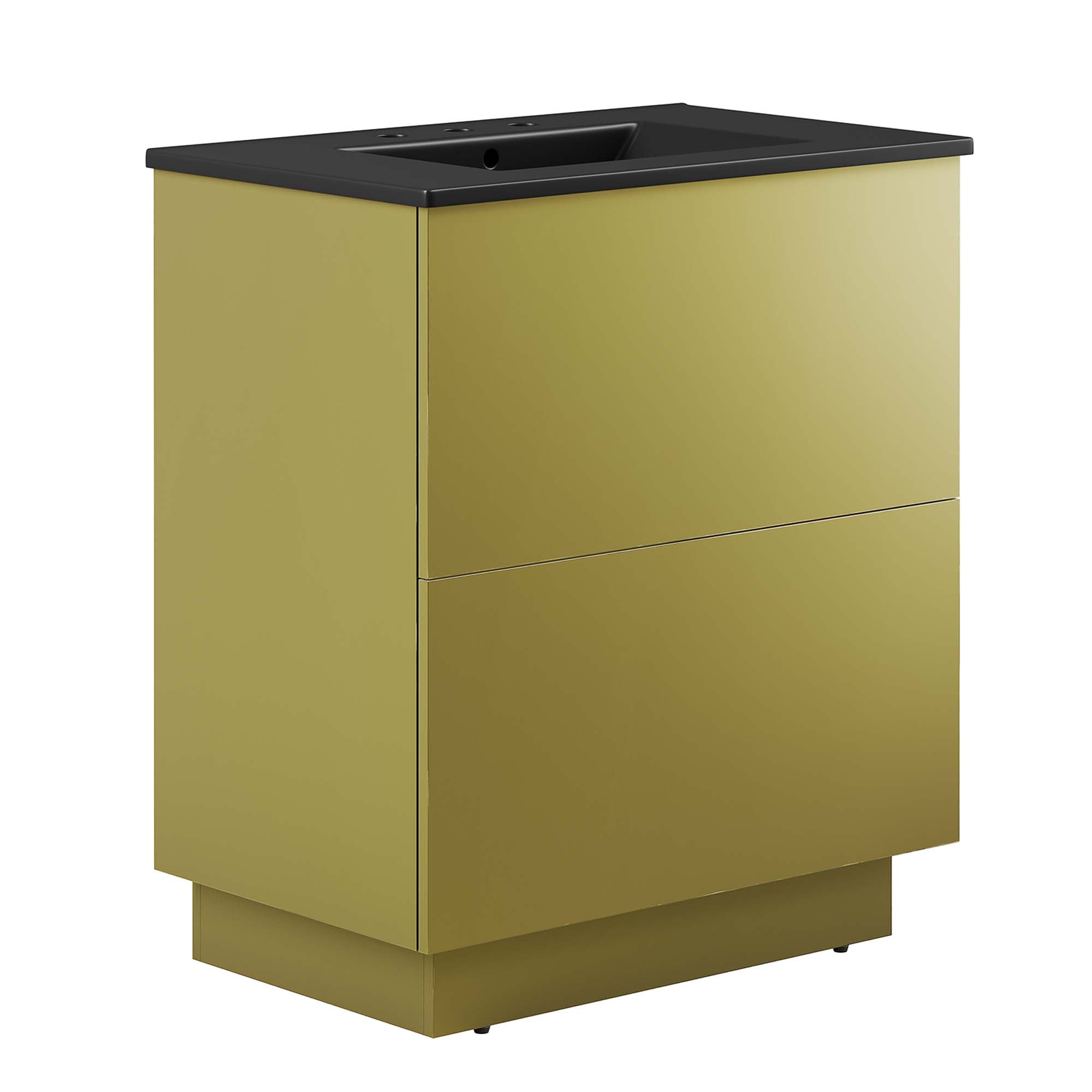 Quantum Bathroom Vanity Basin Included - EEI-6428-BLK-GLD