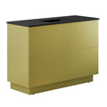 Quantum Bathroom Vanity Basin Included — EEI-6432-BLK-GLD