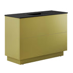 Quantum Bathroom Vanity Basin Included — EEI-6432-BLK-GLD