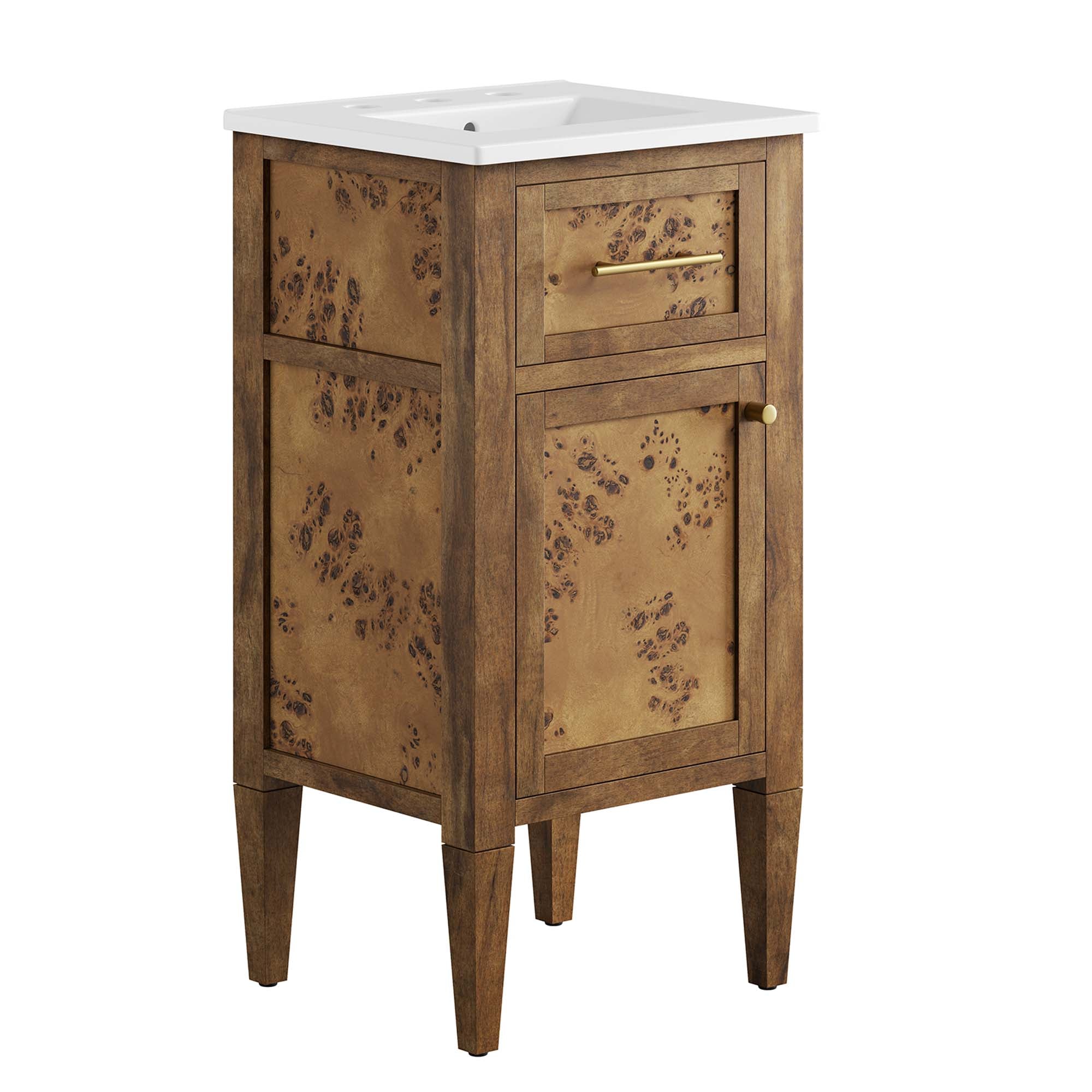 Elysian Bathroom Vanity Basin Included - EEI-6436-WHI-BRN