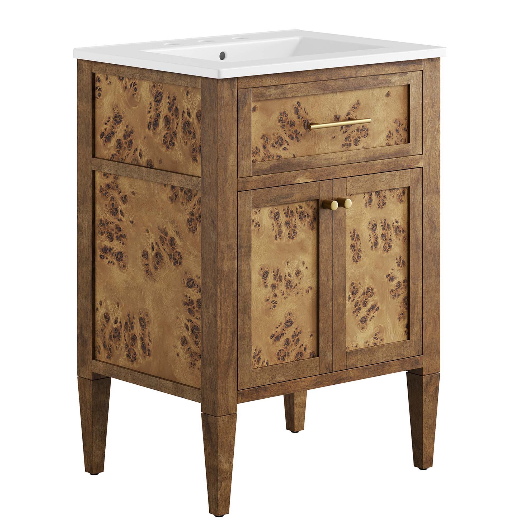 Elysian Bathroom Vanity Basin Included - EEI-6440-WHI-BRN