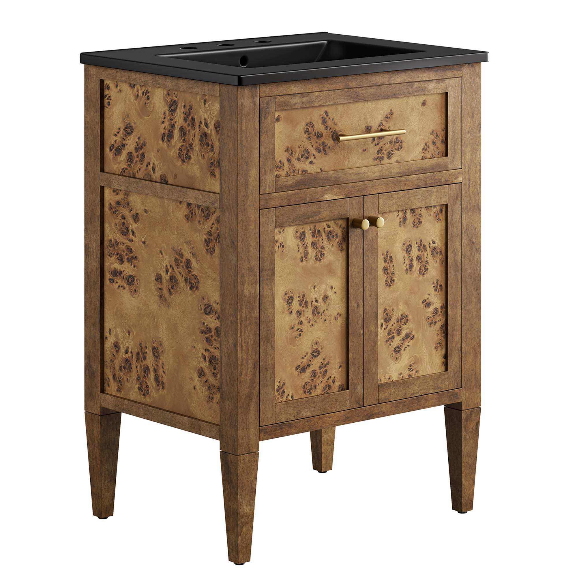 Elysian Bathroom Vanity Basin Included - EEI-6442-BLK-BRN