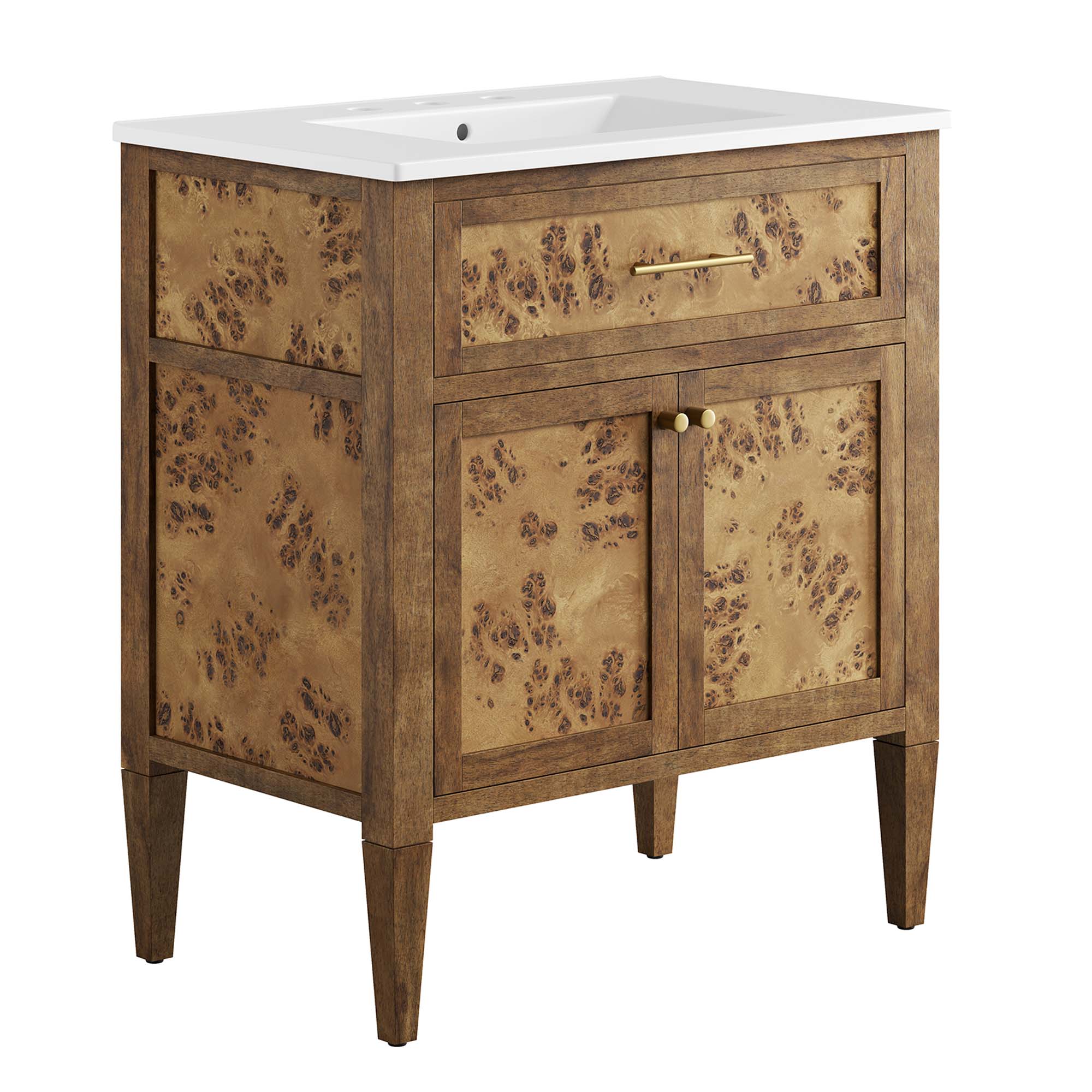Elysian Bathroom Vanity Basin Included - EEI-6444-WHI-BRN