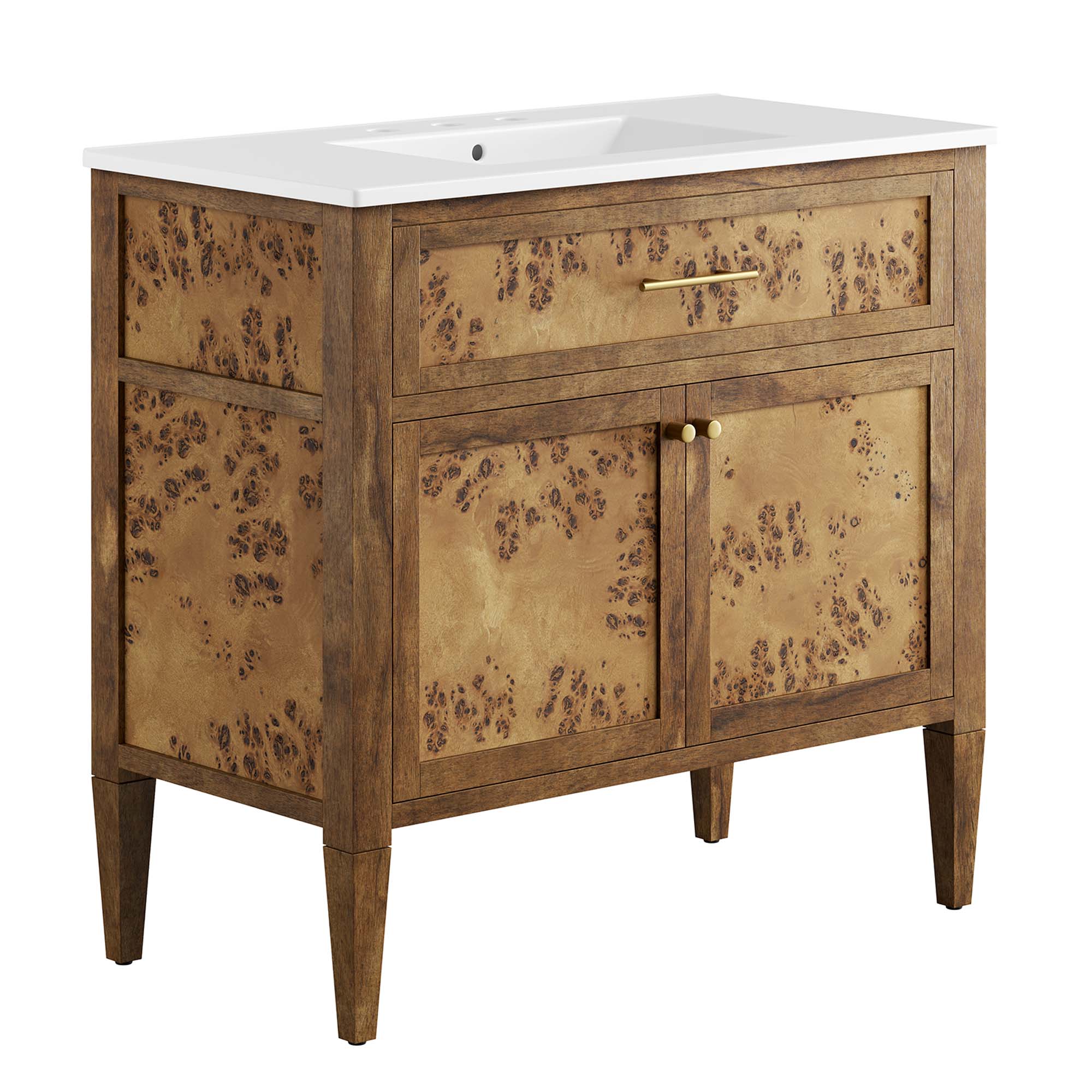 Elysian Bathroom Vanity Basin Included - EEI-6448-WHI-BRN