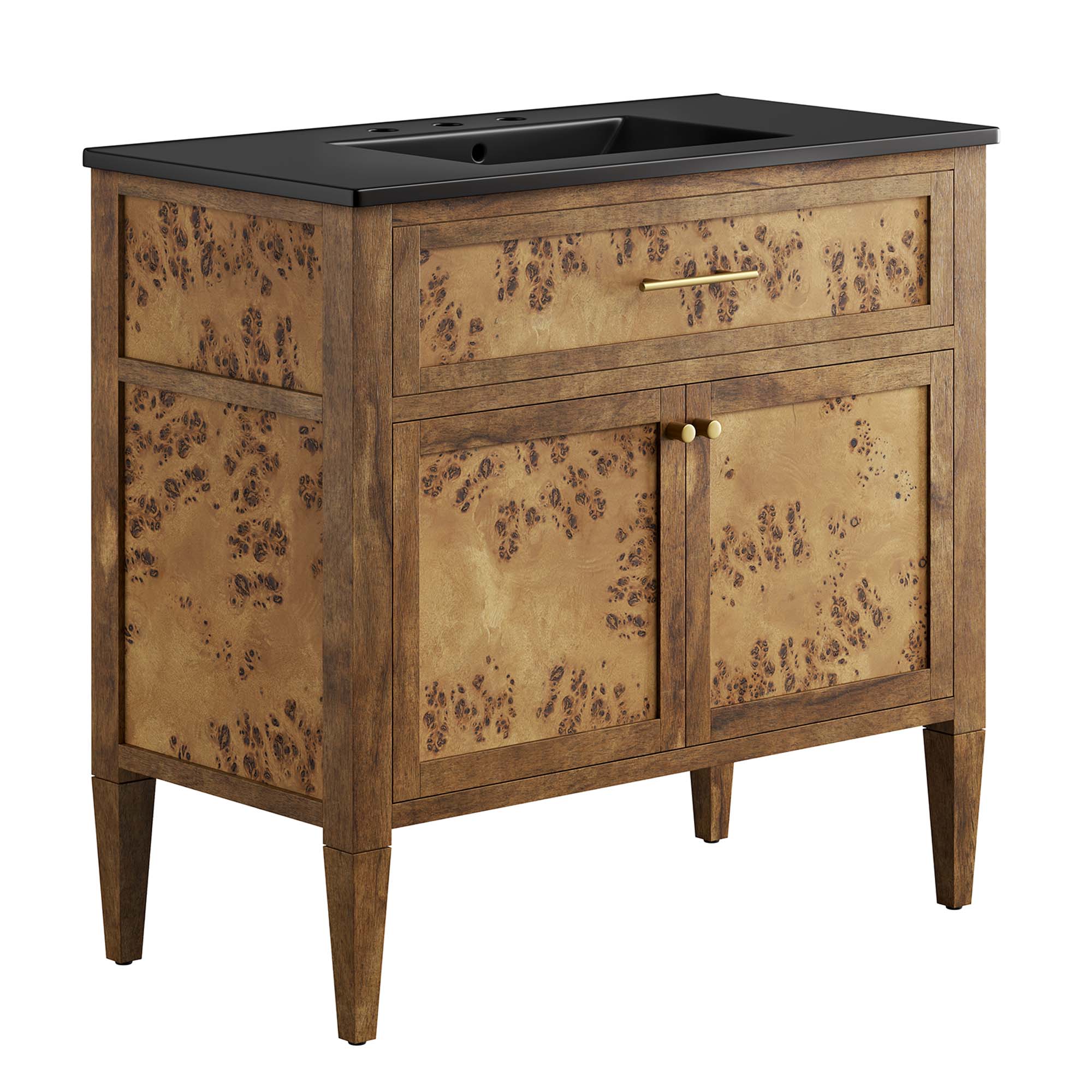 Elysian Bathroom Vanity Basin Included - EEI-6450-BLK-BRN