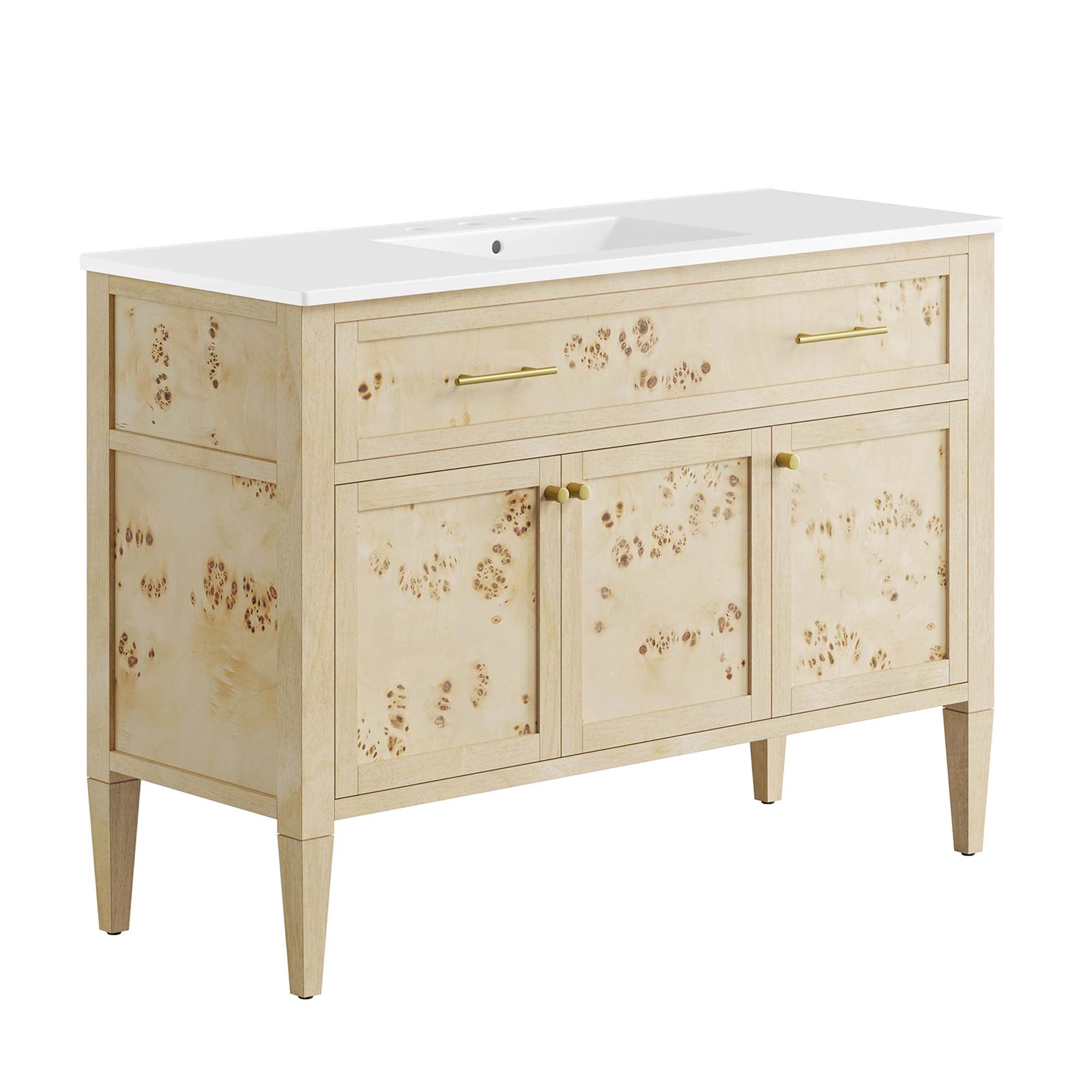 Elysian Bathroom Cabinet Basin Not Included - EEI-6451-WHI-BUR