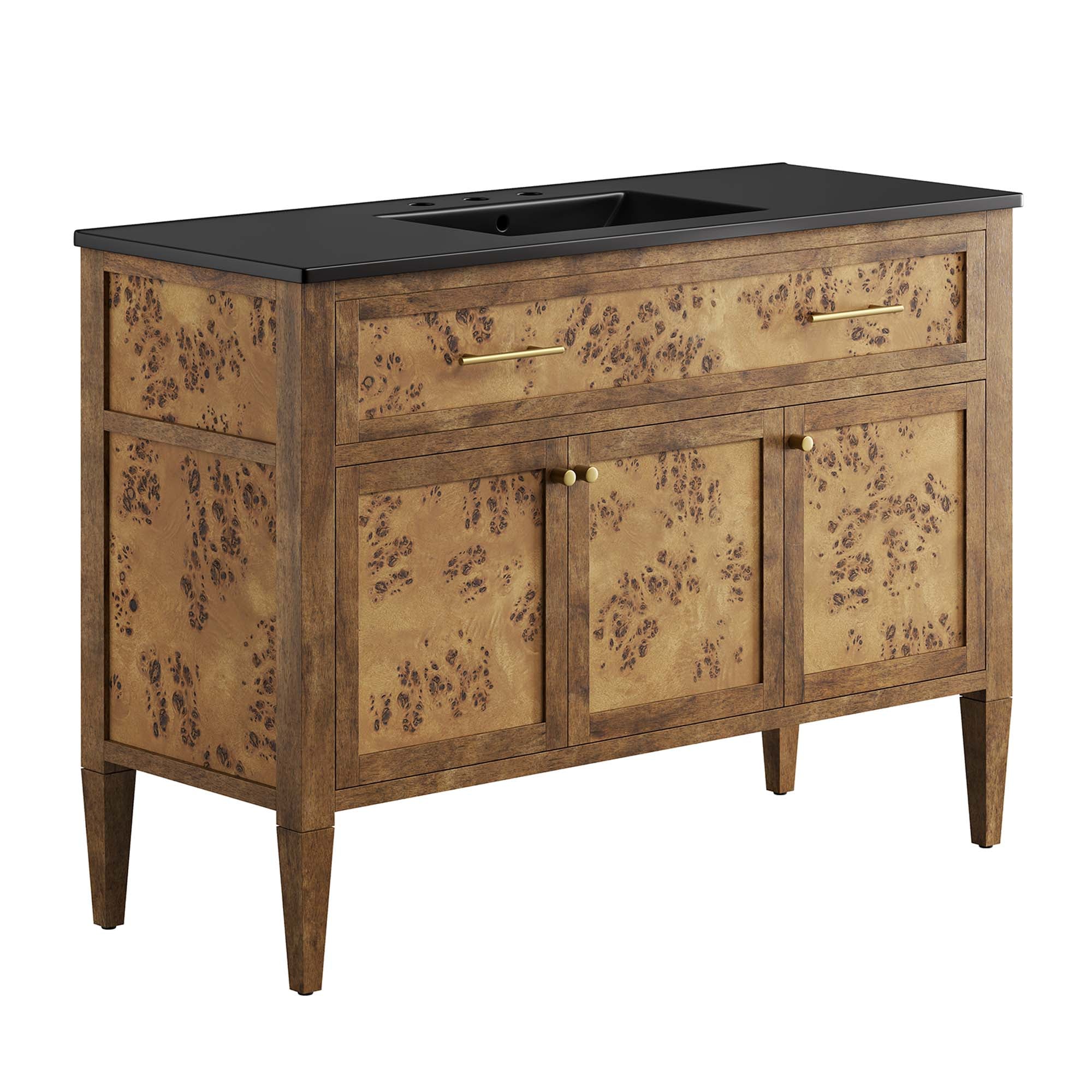Elysian Bathroom Cabinet Basin Not Included - EEI-6453-BLK-BRN