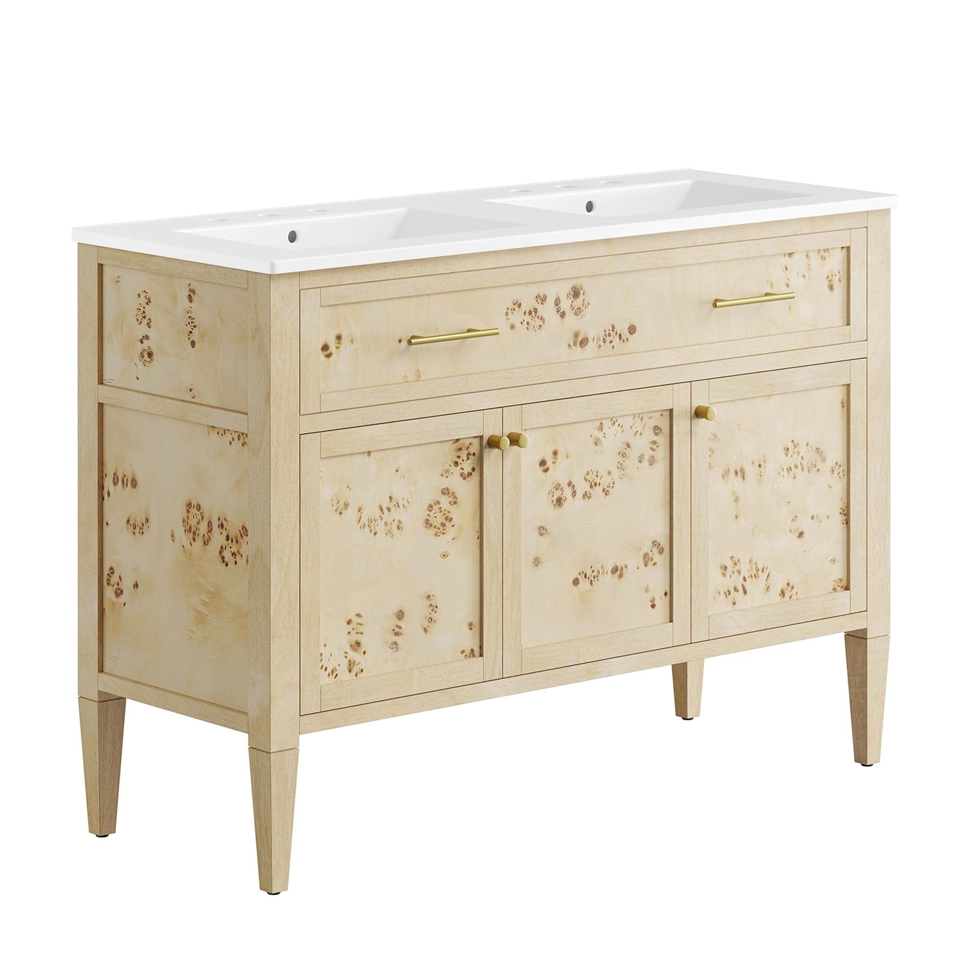 Elysian Bathroom Cabinet Basin Not Included - EEI-6454-WHI-BUR