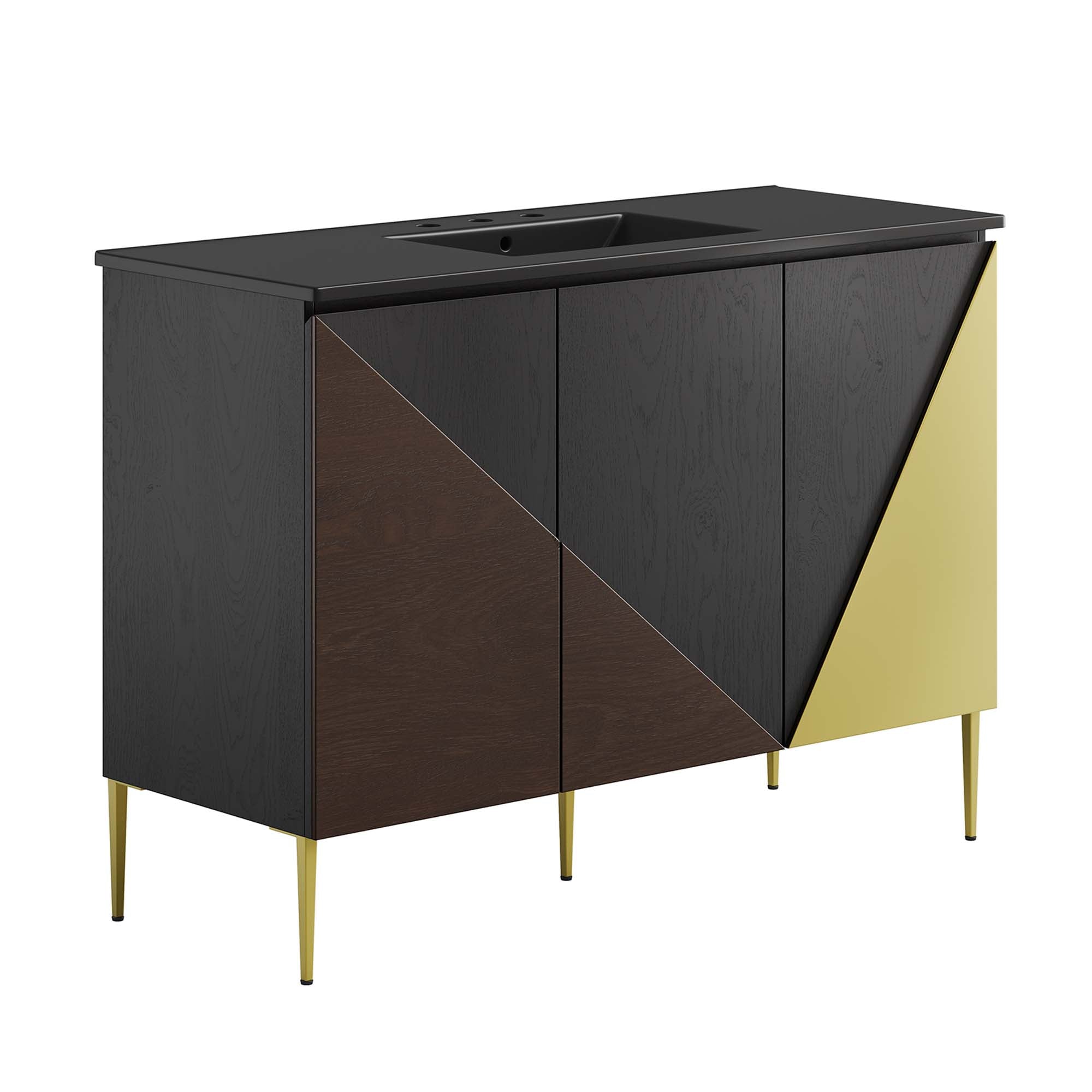 Alchemist Bathroom Cabinet Basin Not Included - EEI-6467-BLK-BLK