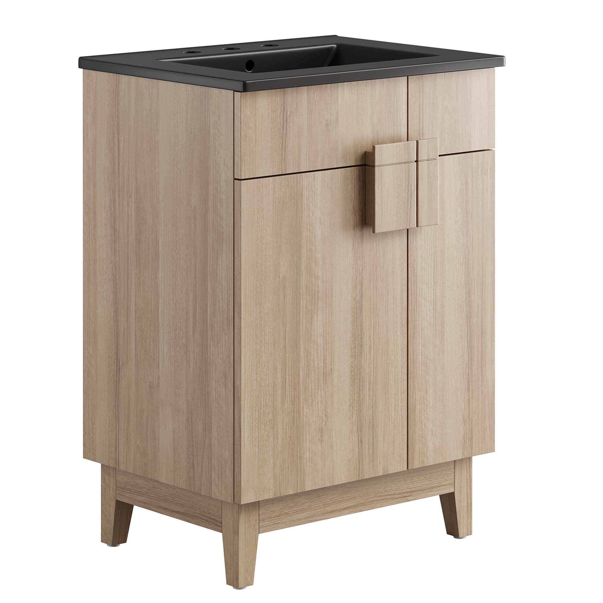 Miles Bathroom Vanity Basin Included - EEI-6483-BLK-OAK