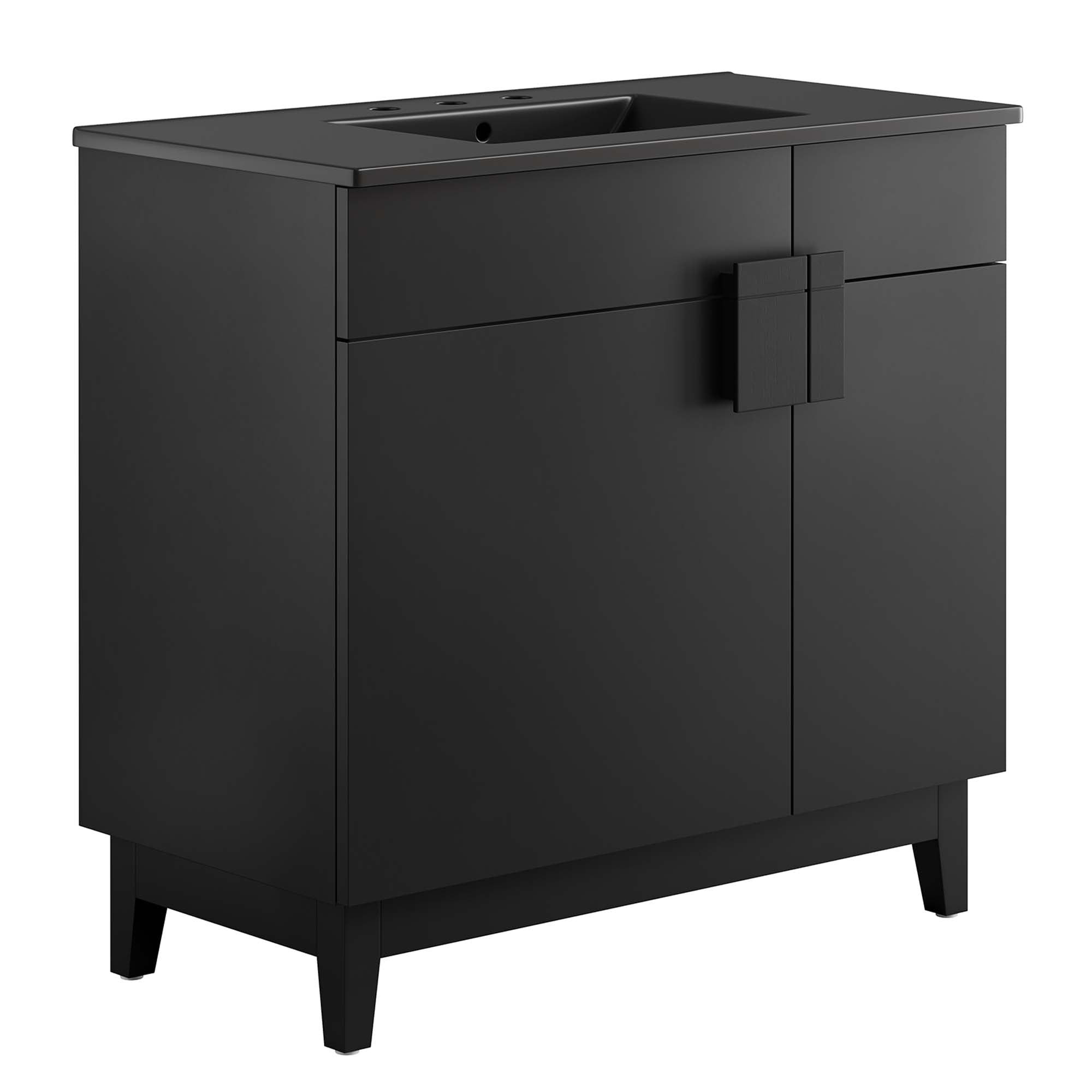 Miles Bathroom Vanity Basin Included - EEI-6485-BLK-BLK