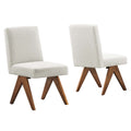 Lyra Boucle Fabric Dining Room Side Chair Set of 2