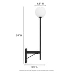Riva White Globe Wall Sconce