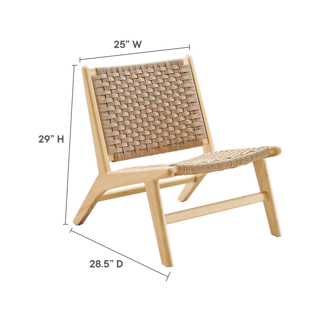 Saoirse Woven Rope Wood Dining Side Chair - Set of 2