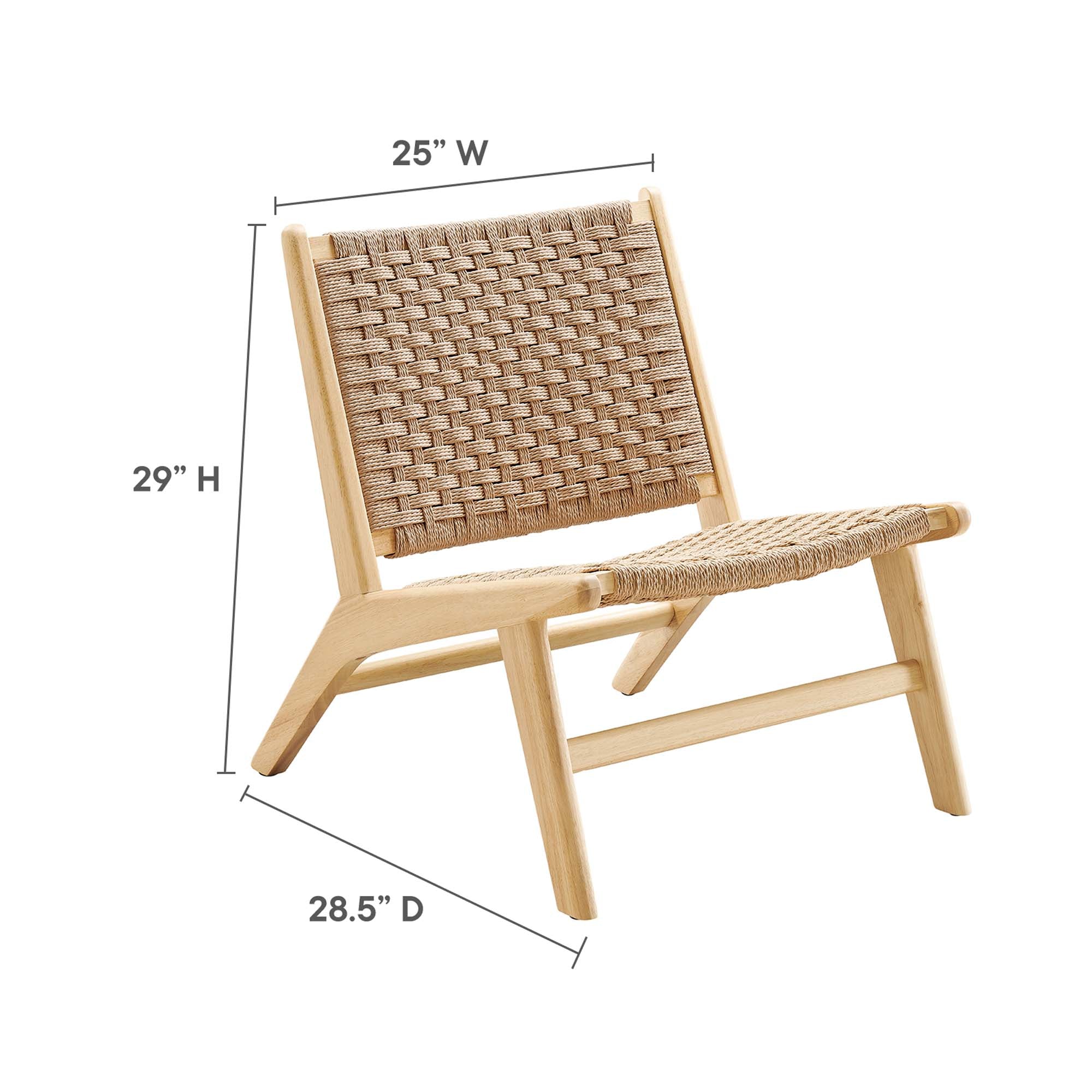 Saoirse Woven Rope Wood Dining Side Chair - Set of 2