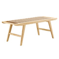 Saoirse 47" Woven Rope Wood Bench — EEI-6552-NAT-NAT