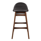 Juno Vegan Leather Wood Bar Stool - Set of 2