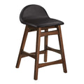 Juno Vegan Leather Wood Counter Stool - Set of 2