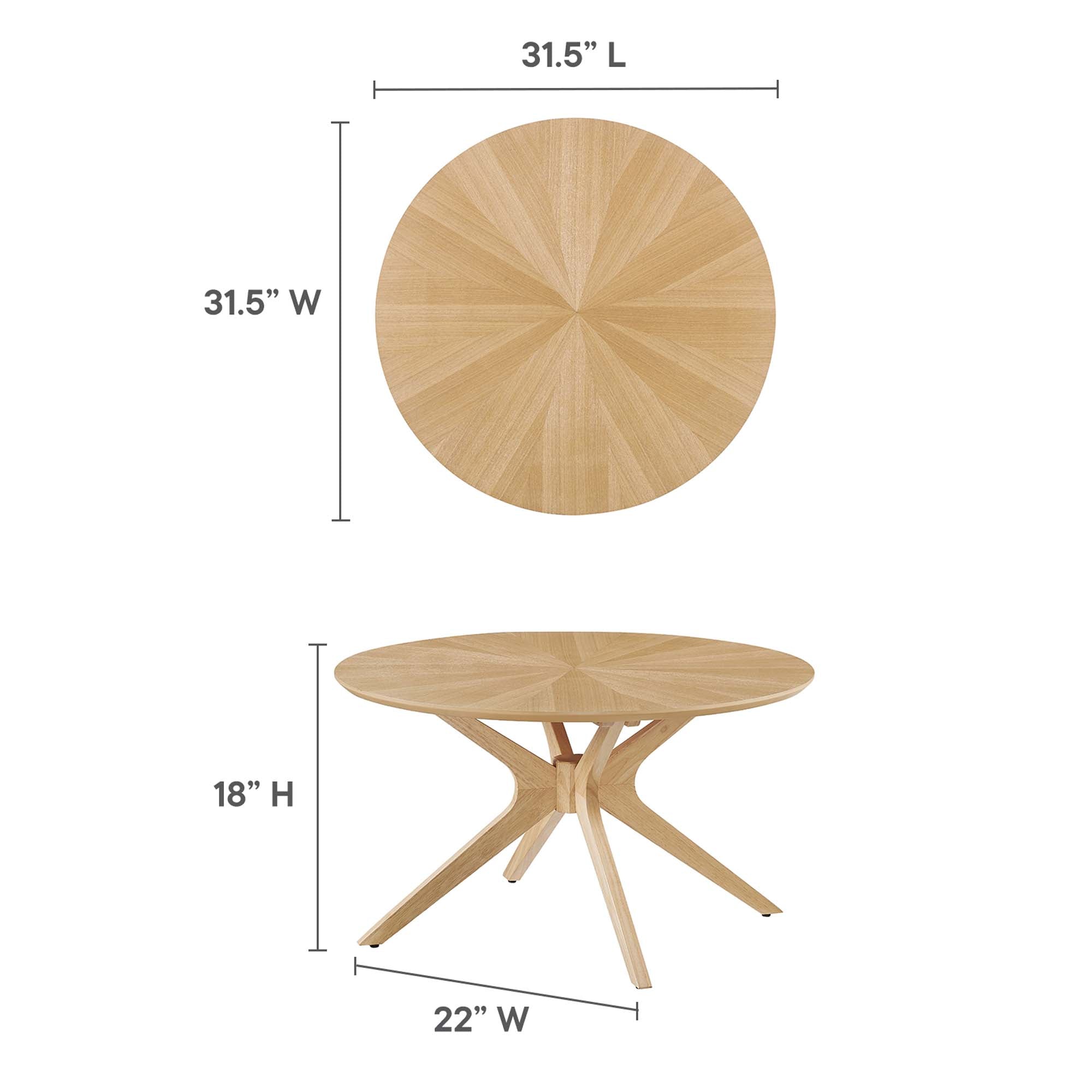 Crossroads Wood Dining Table