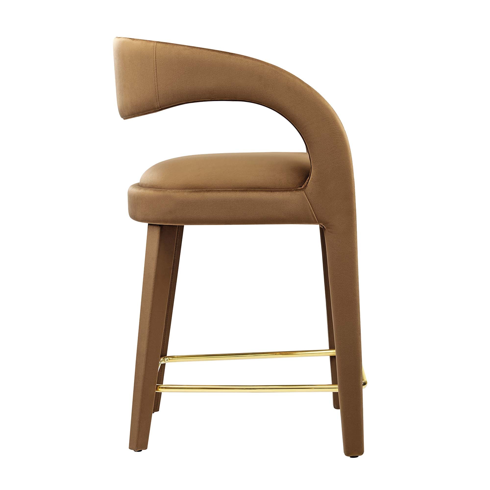 Pinnacle Performance Velvet Counter Stool Set of 2