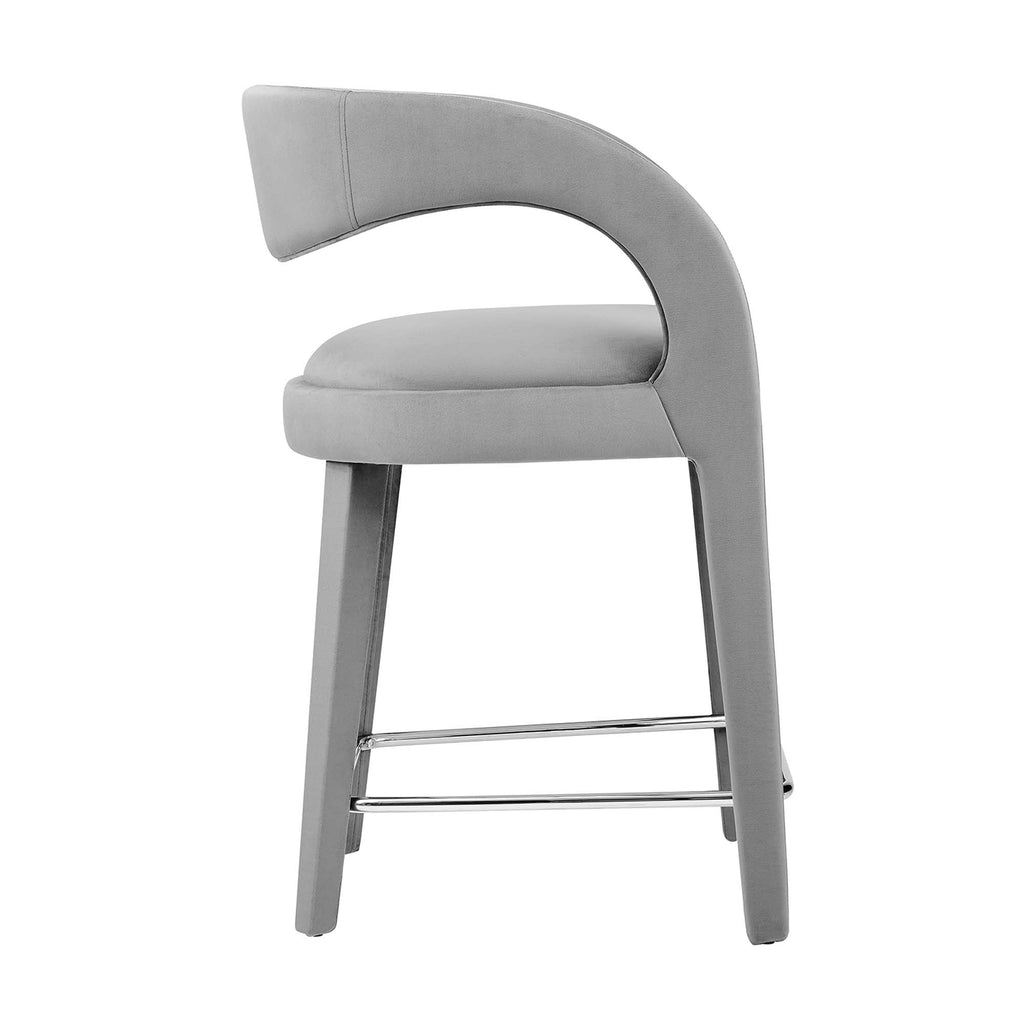 Pinnacle Performance Velvet Counter Stool Set of 2