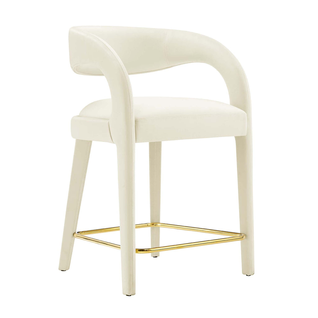 Pinnacle Performance Velvet Counter Stool Set of 2