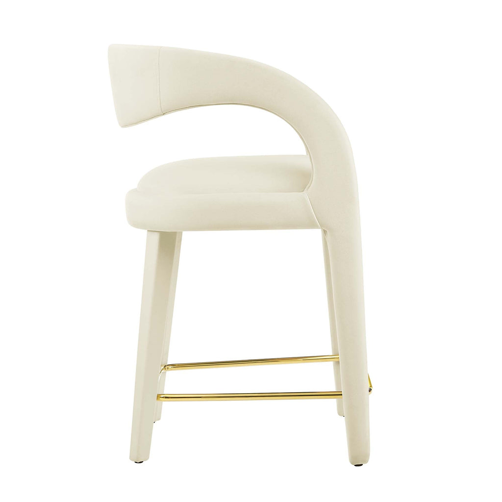 Pinnacle Performance Velvet Counter Stool Set of 2