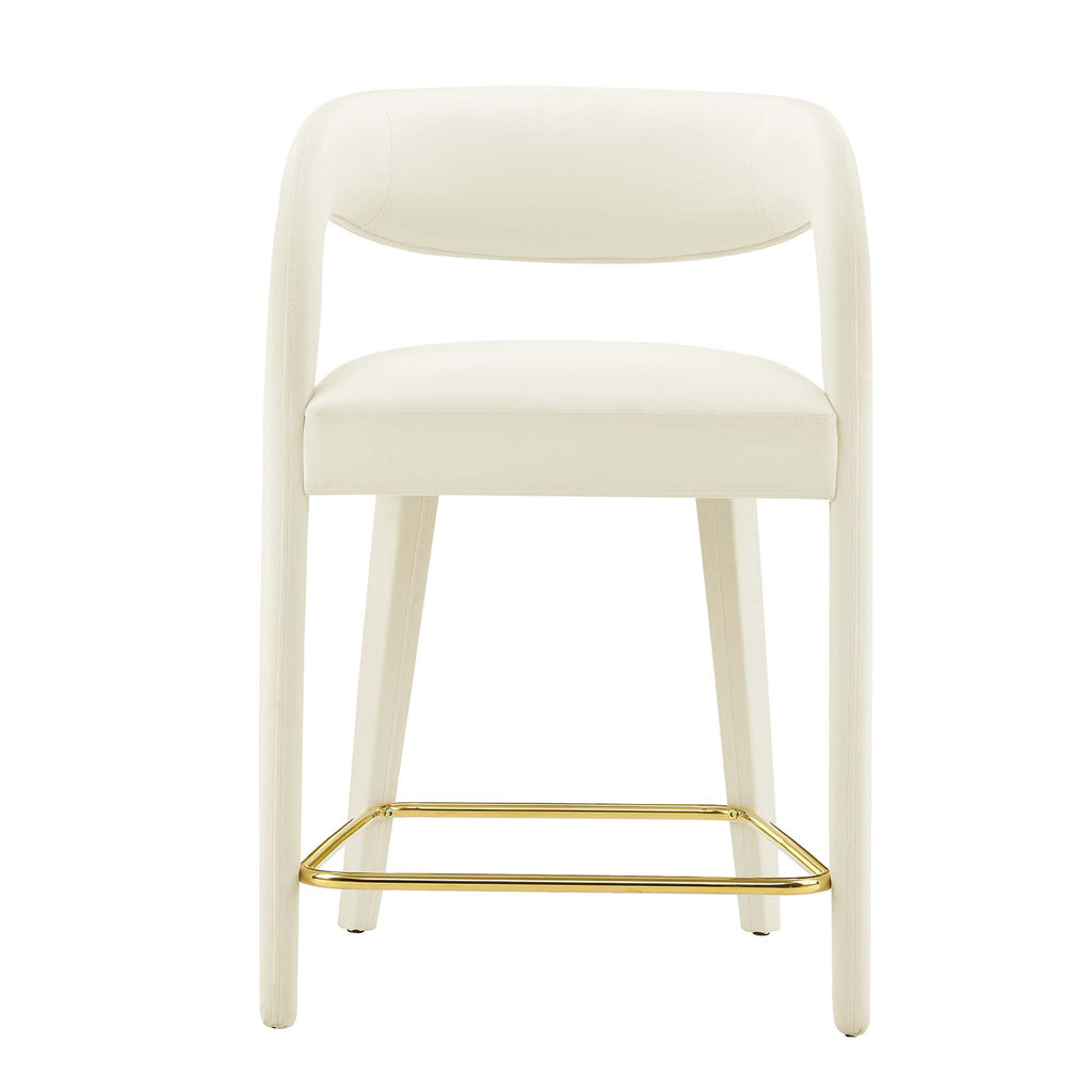 Pinnacle Performance Velvet Counter Stool Set of 2
