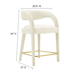 Pinnacle Performance Velvet Counter Stool Set of 2